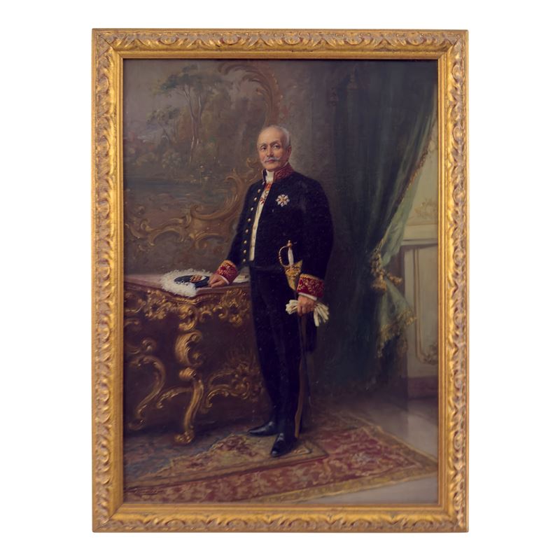 Carlo Ferranti, Ritratto di gentiluomo in uniforme, olio su tela