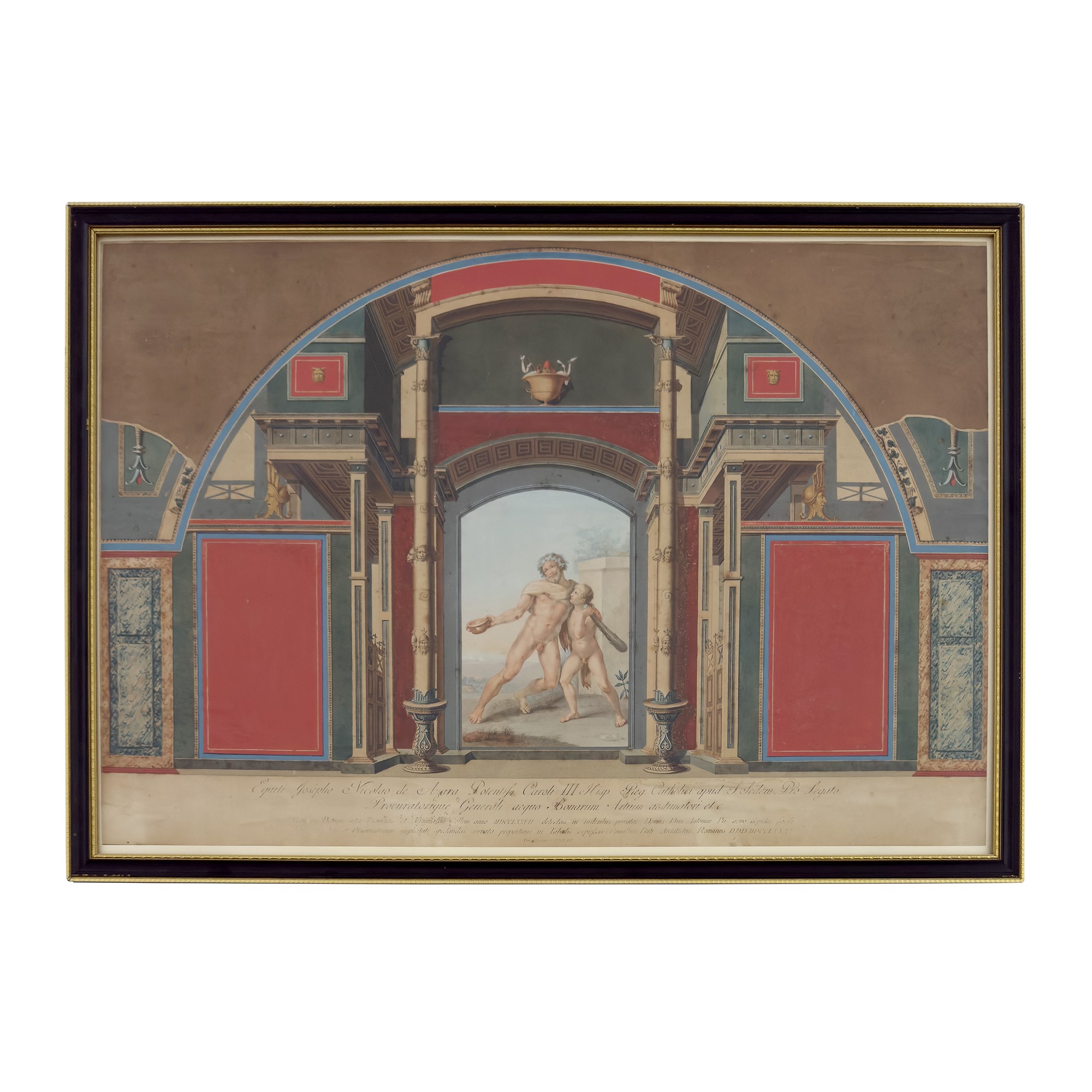 C. Buti-Campanella, Affreschi della Villa Negroni a Roma, acqueforti colorate, 1765