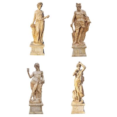 Le Quattro Stagioni, quattro grandi sculture in travertino