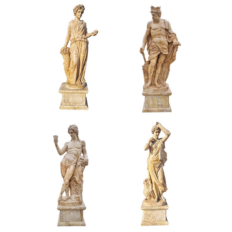 Le Quattro Stagioni, quattro grandi sculture in travertino