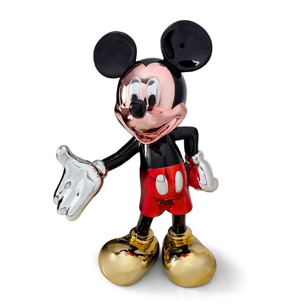 Mickey Mouse in resina in parte metallizzata
