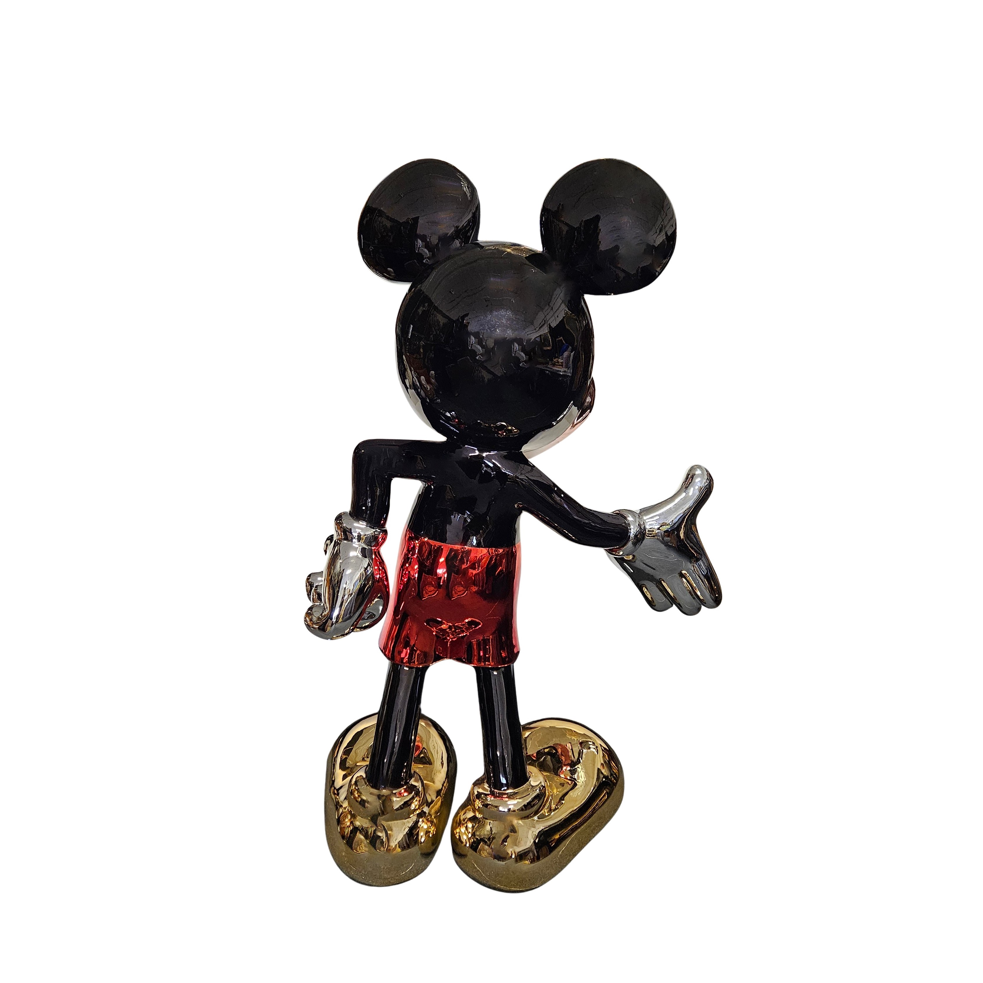 Mickey Mouse in resina in parte metallizzata