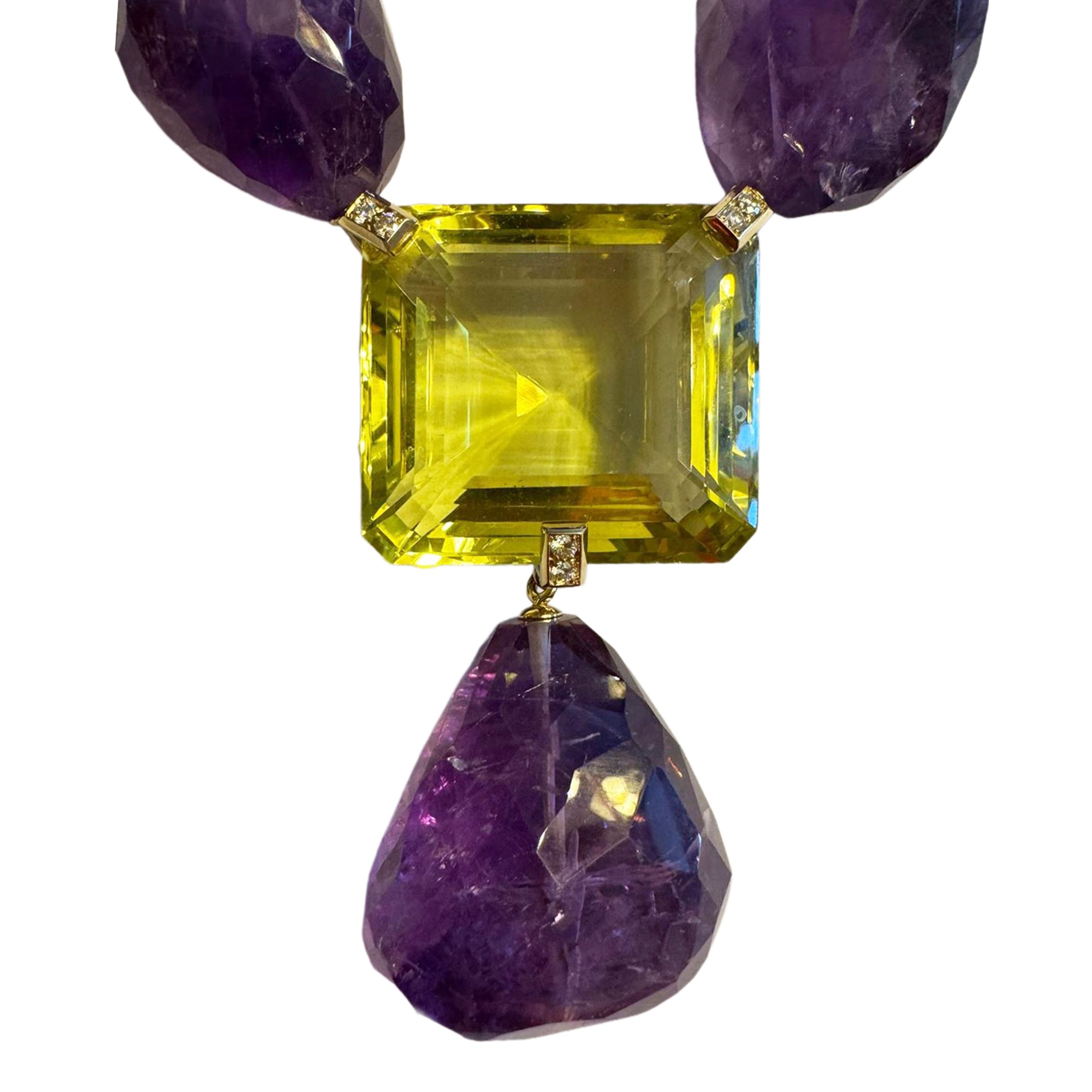 Collana con elementi irregolari in ametista