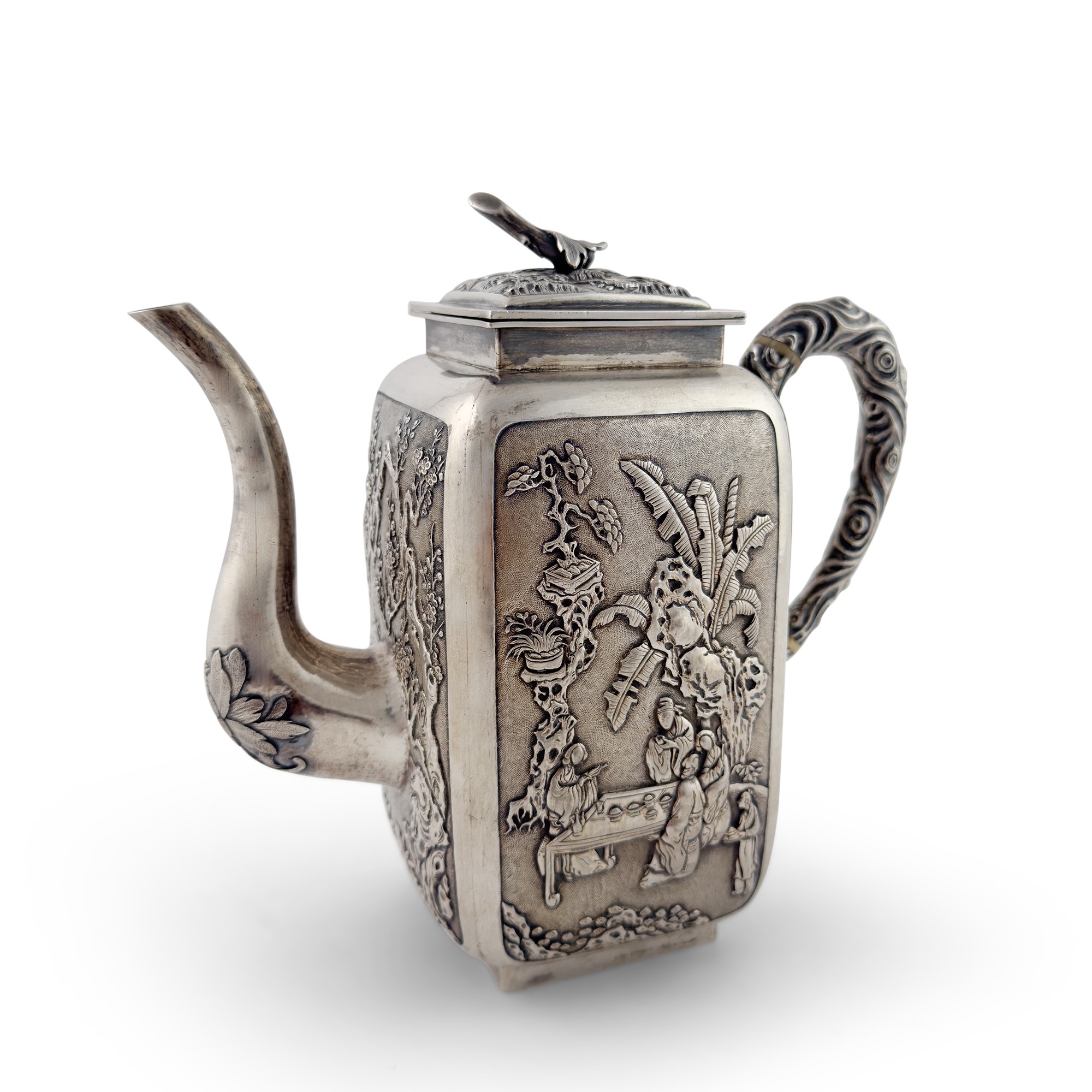 Caffettiera in argento, Cina