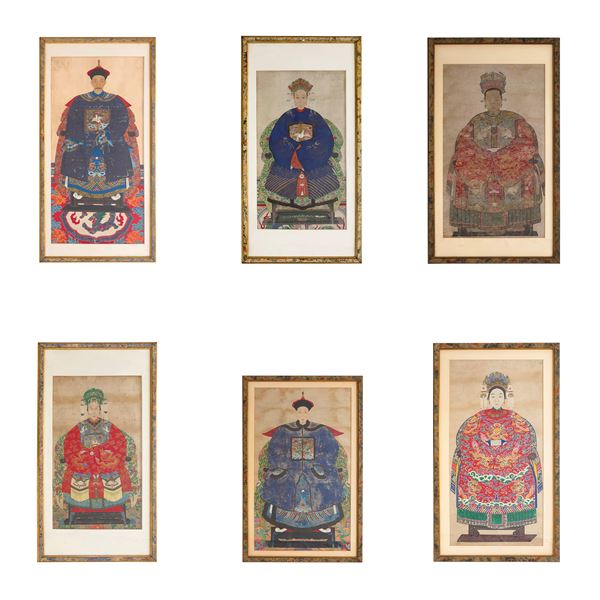 Dignitari orientali, Cina, XIX secolo