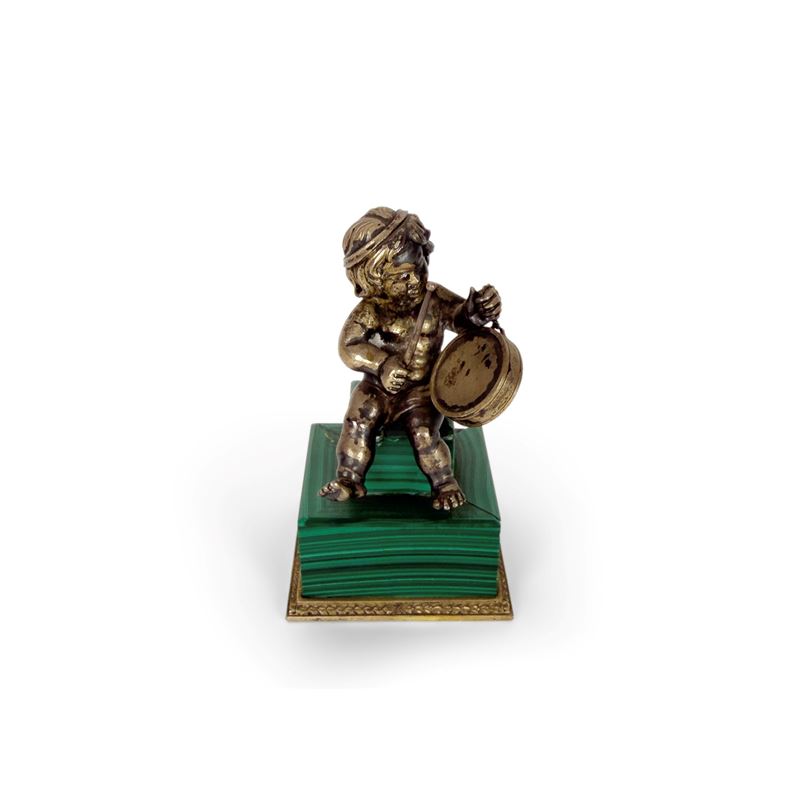Puttino Musicante, Scultura in Argento