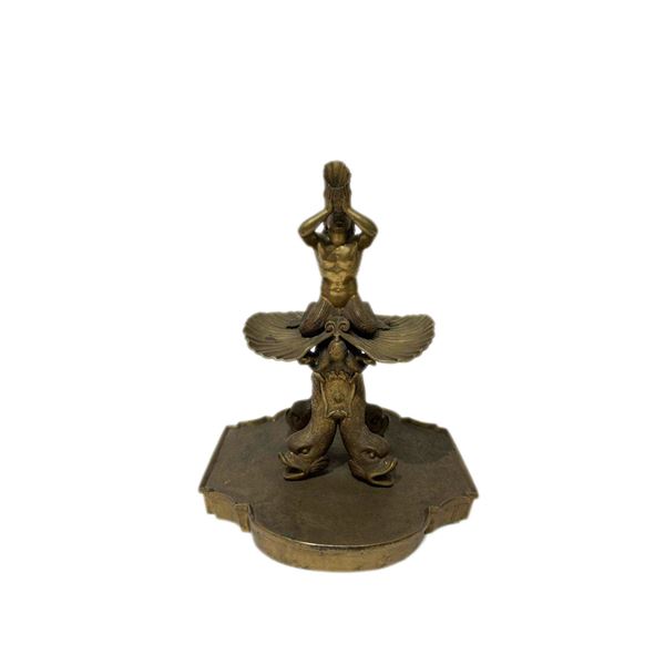 Modello della Fontana del Tritone in bronzo dorato, XIX secolo