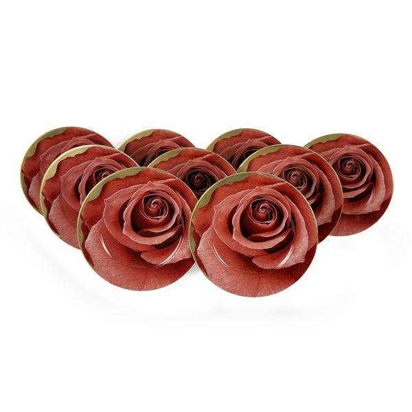 Nove piatti da frutta Dark Lady in porcellana policroma, Roberto Cavalli