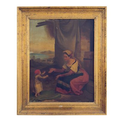 Pittore del XIX secolo, Primi passi - olio su tela