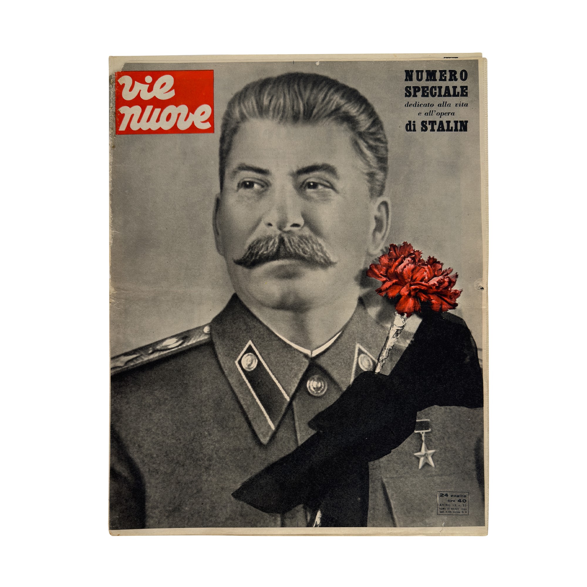 Copia de L'Unità, Paese Sera e Vie Nuove: Tributi alla Morte di Stalin