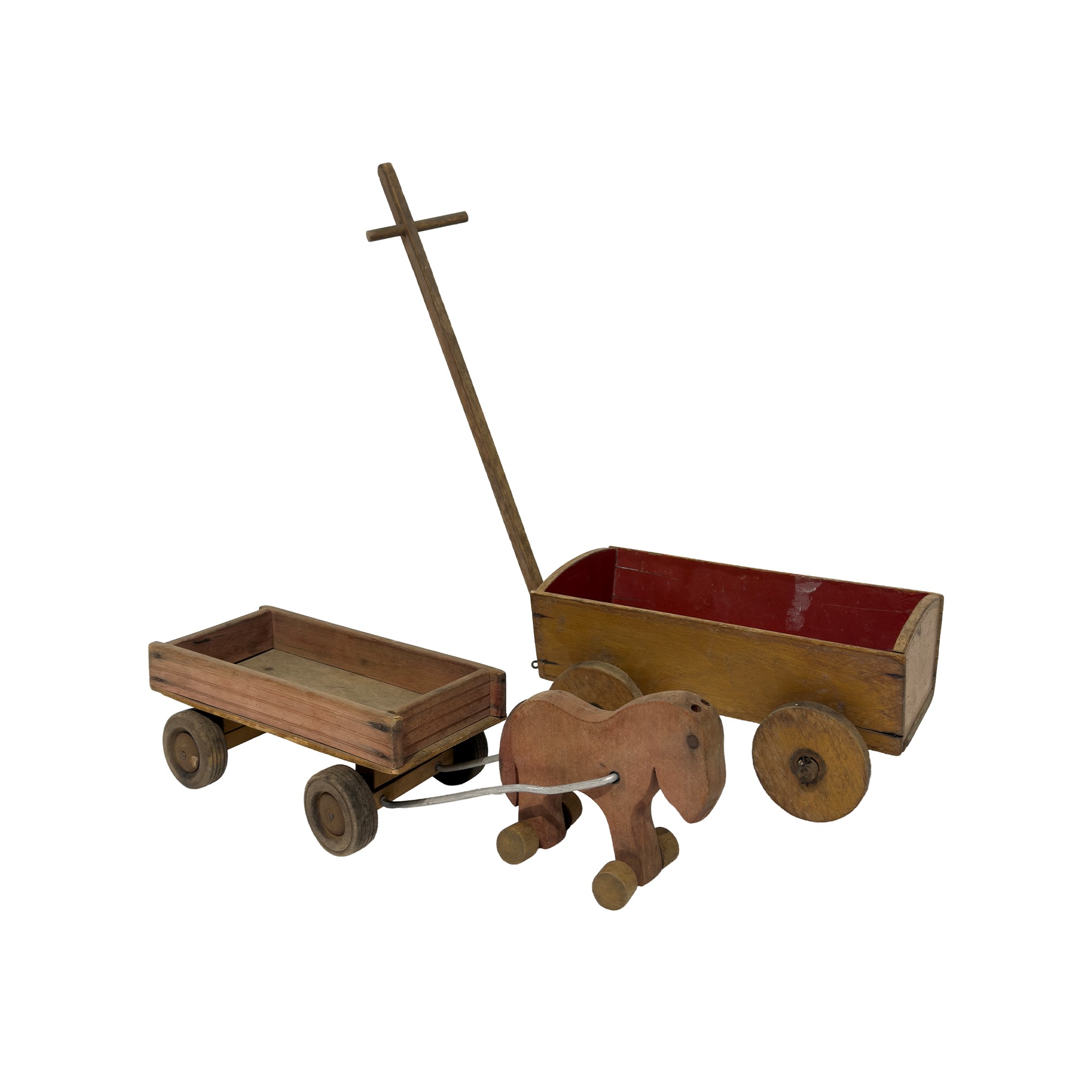 Carretto per giocattoli in legno, Josco, anni '50