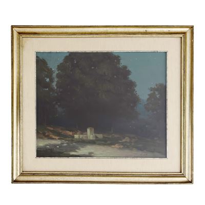 Tito Corbella, Fontanile a Fiuggi (1951), olio su tela