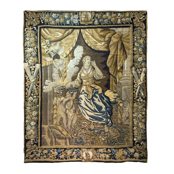 Arazzo raffigurante il Suicidio di Porzia, Fiandre, XVII secolo