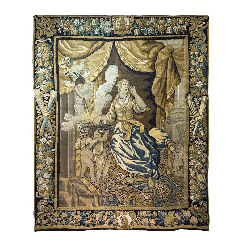 Arazzo raffigurante il Suicidio di Porzia, Fiandre, XVII secolo