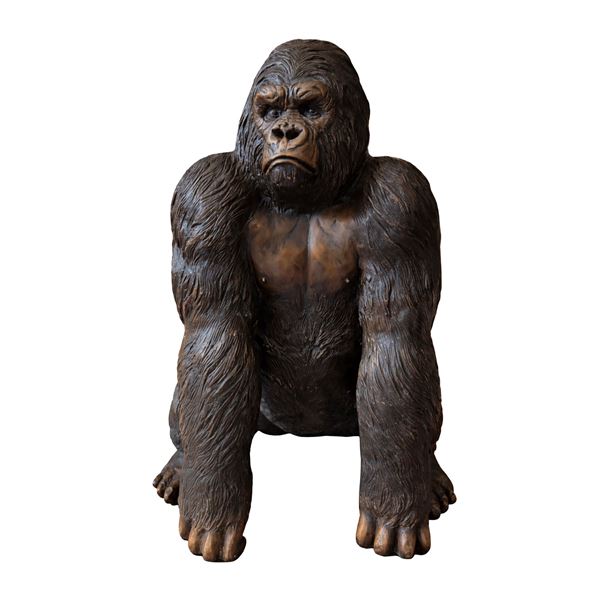 Gorilla in bronzo patinato