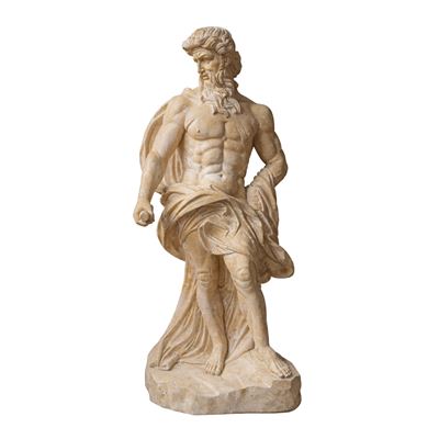 Grande Figura di Nettuno in Marmo Giallo