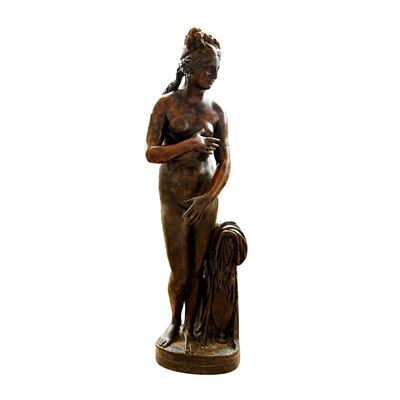 Grande Venus Pudica in Bronzo Patinato