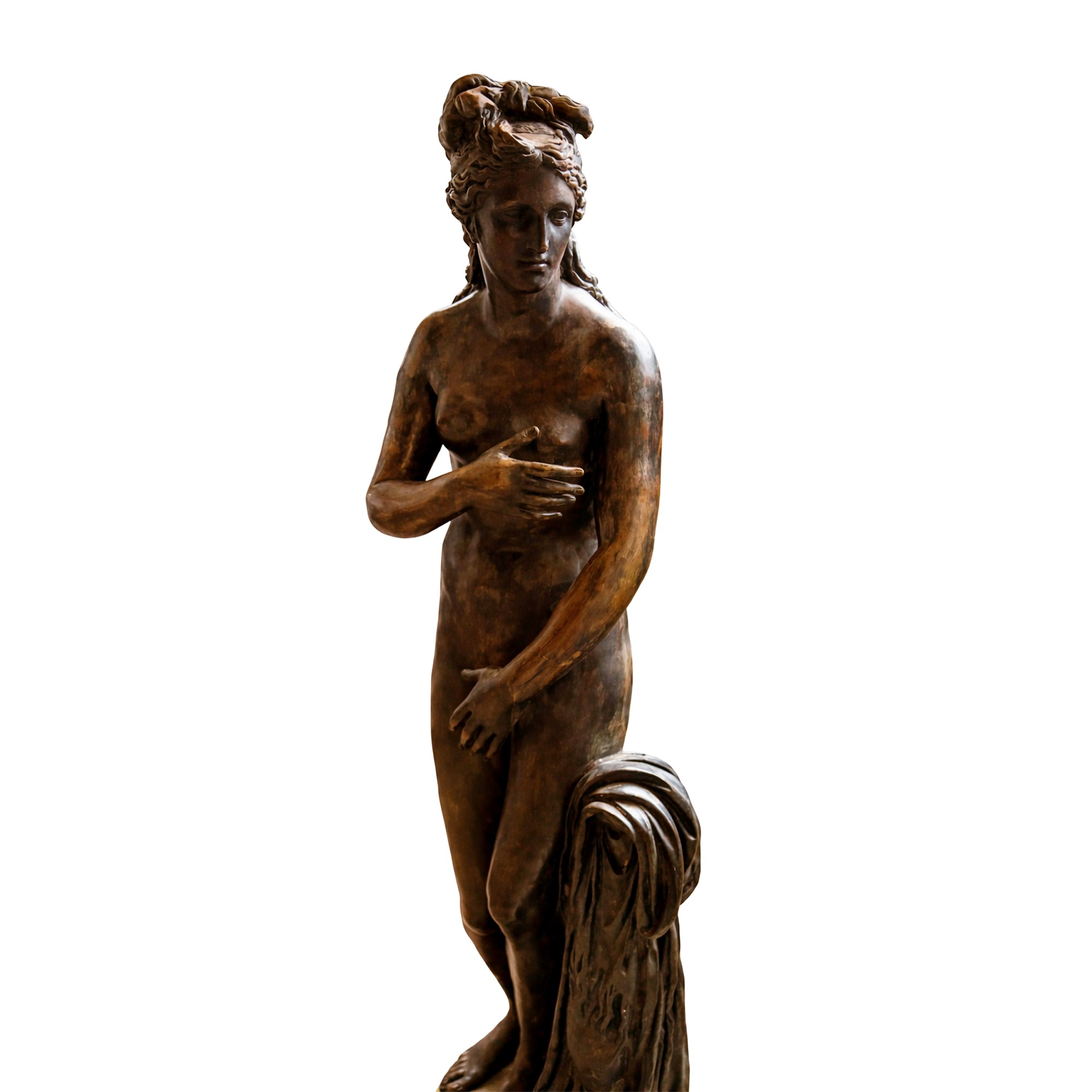 Grande Venus Pudica in Bronzo Patinato