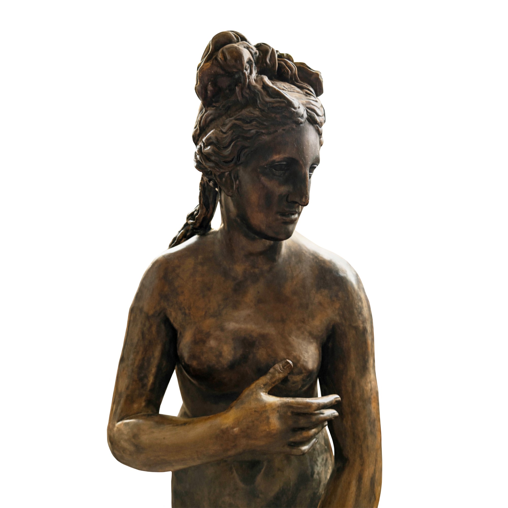 Grande Venus Pudica in Bronzo Patinato