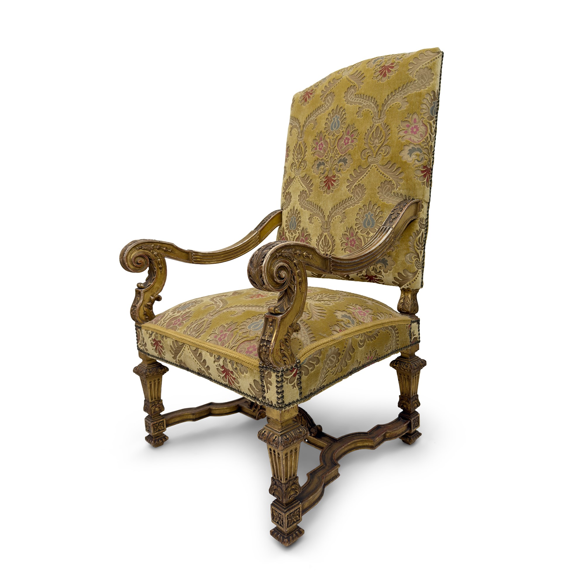 Servizio da salotto composto da un divano e sei poltrone in stile Reggenza