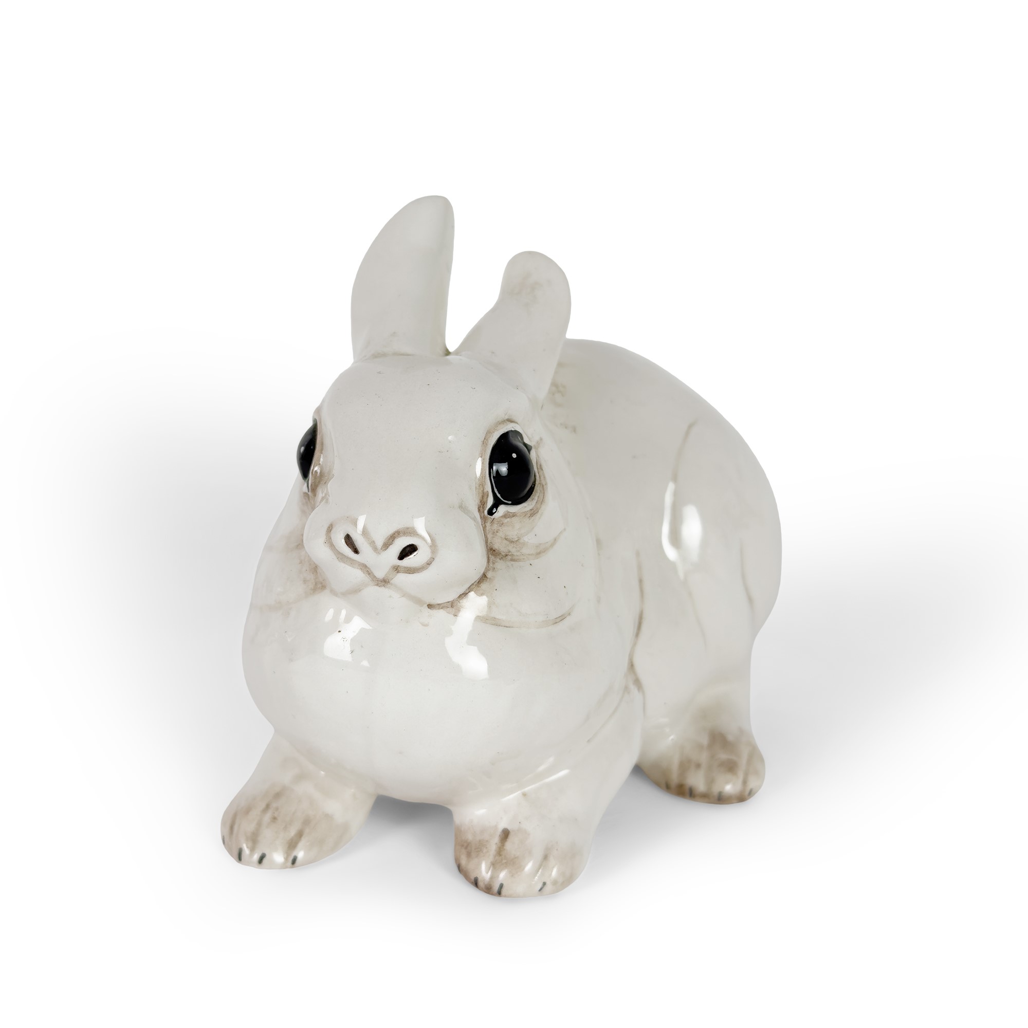 Tre sculture in ceramica bianca e policroma, manifatture Orsato e Ronzan, anni '50