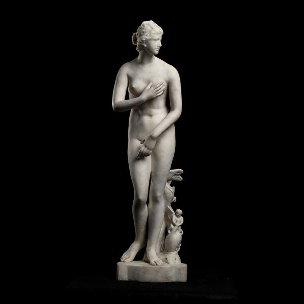 Venus pudica in marmo statuario, XIX secolo