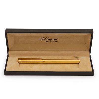 Dupont, Penna stilografica placcata in oro con pennino in oro 18kt