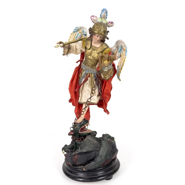 Gruppo in legno e terracotta policroma, Napoli, fine del XIX-inizi del XX secolo