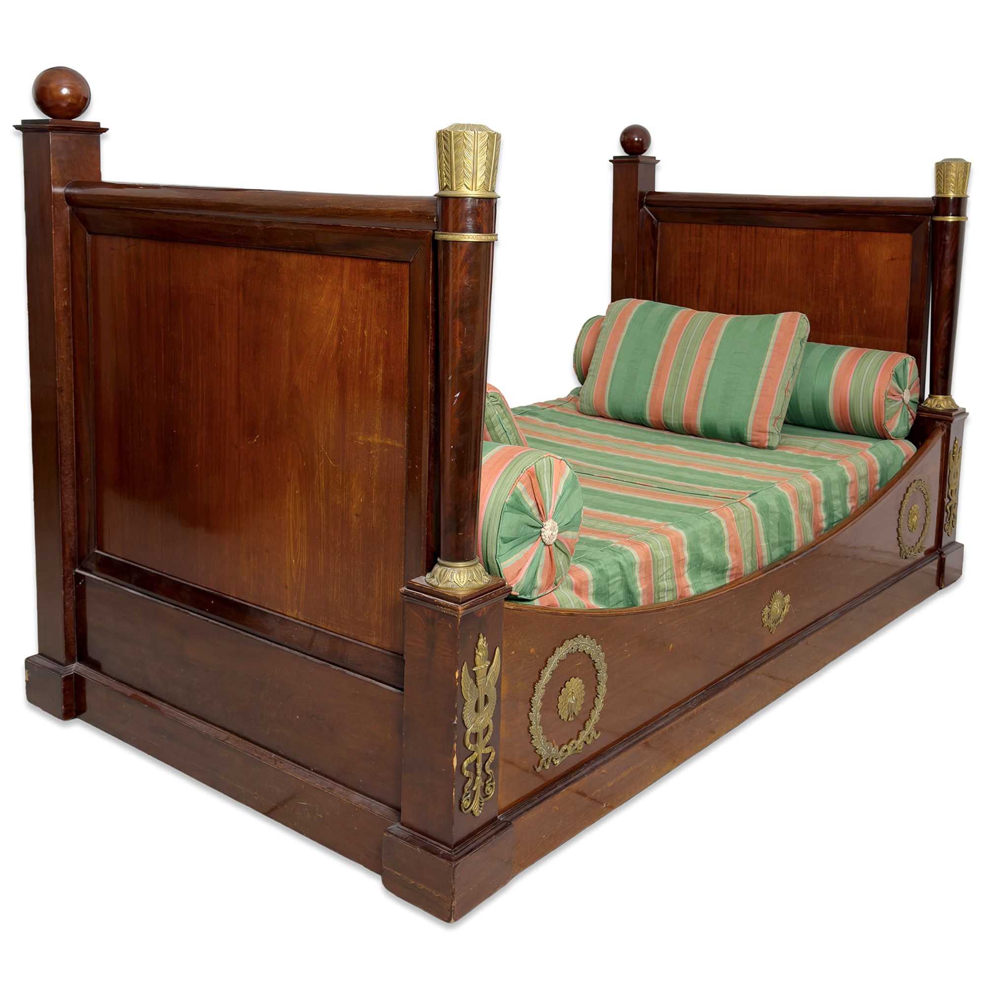 Lit en bateau in mogano, Francia, XIX secolo