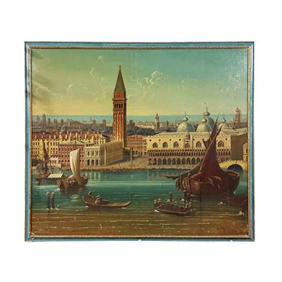 Pittore degli inizi del XX secolo, Veduta di Venezia dal Canal Grande