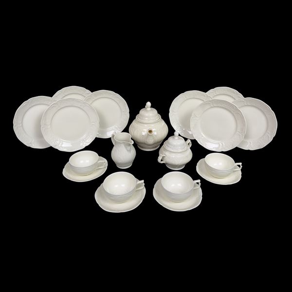 Servizio da tè Sanssouci in porcellana bianca, Rosenthal
