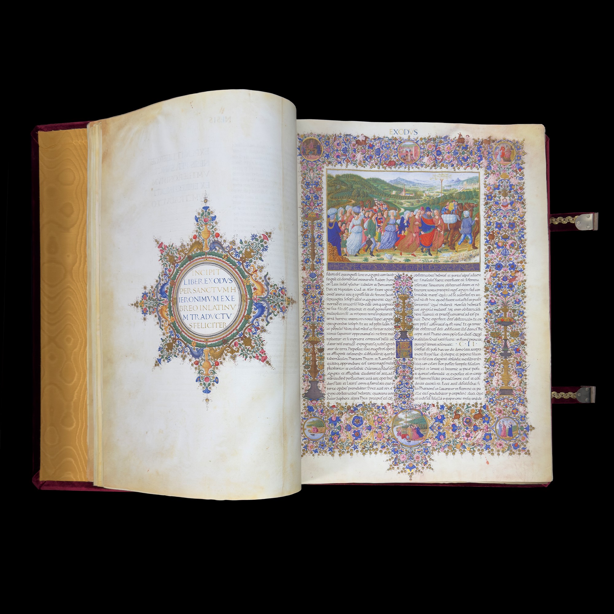 Bibbia di Federico da Montefeltro, facsimile in due volumi con legatura in velluto