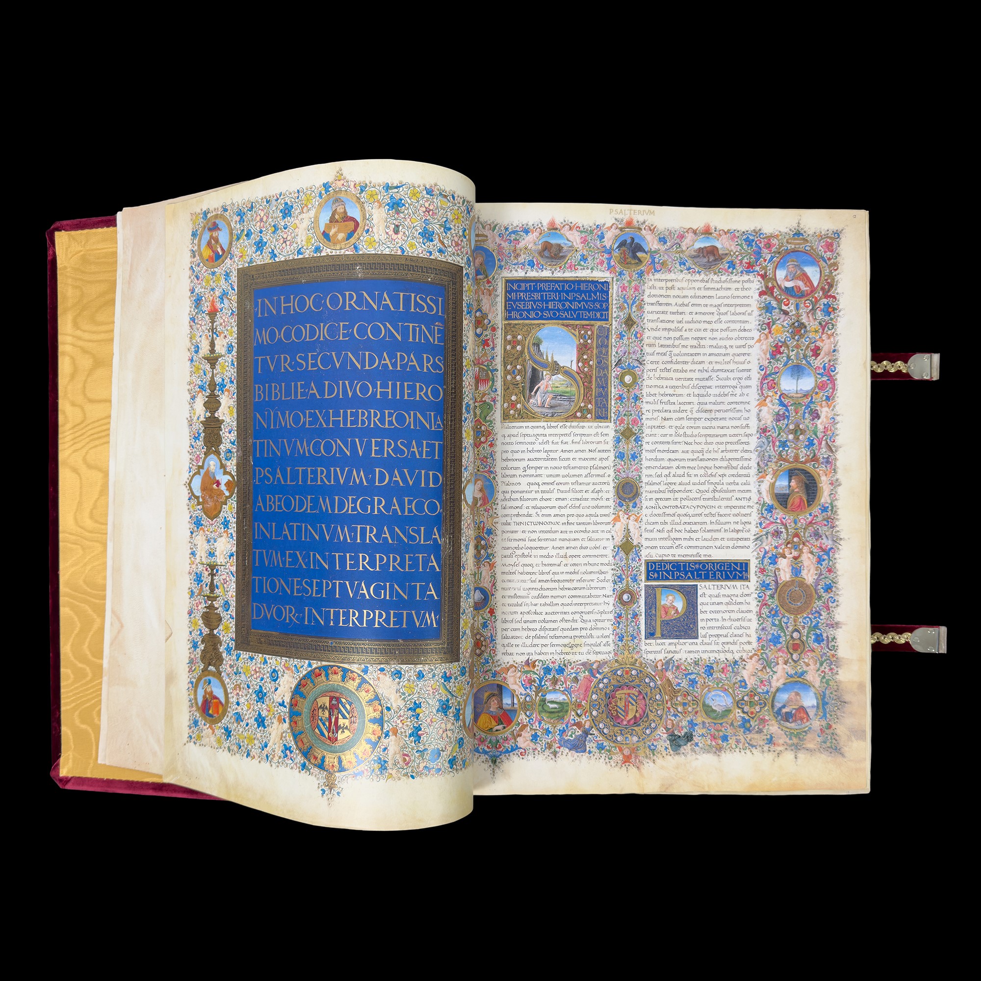 Bibbia di Federico da Montefeltro, facsimile in due volumi con legatura in velluto