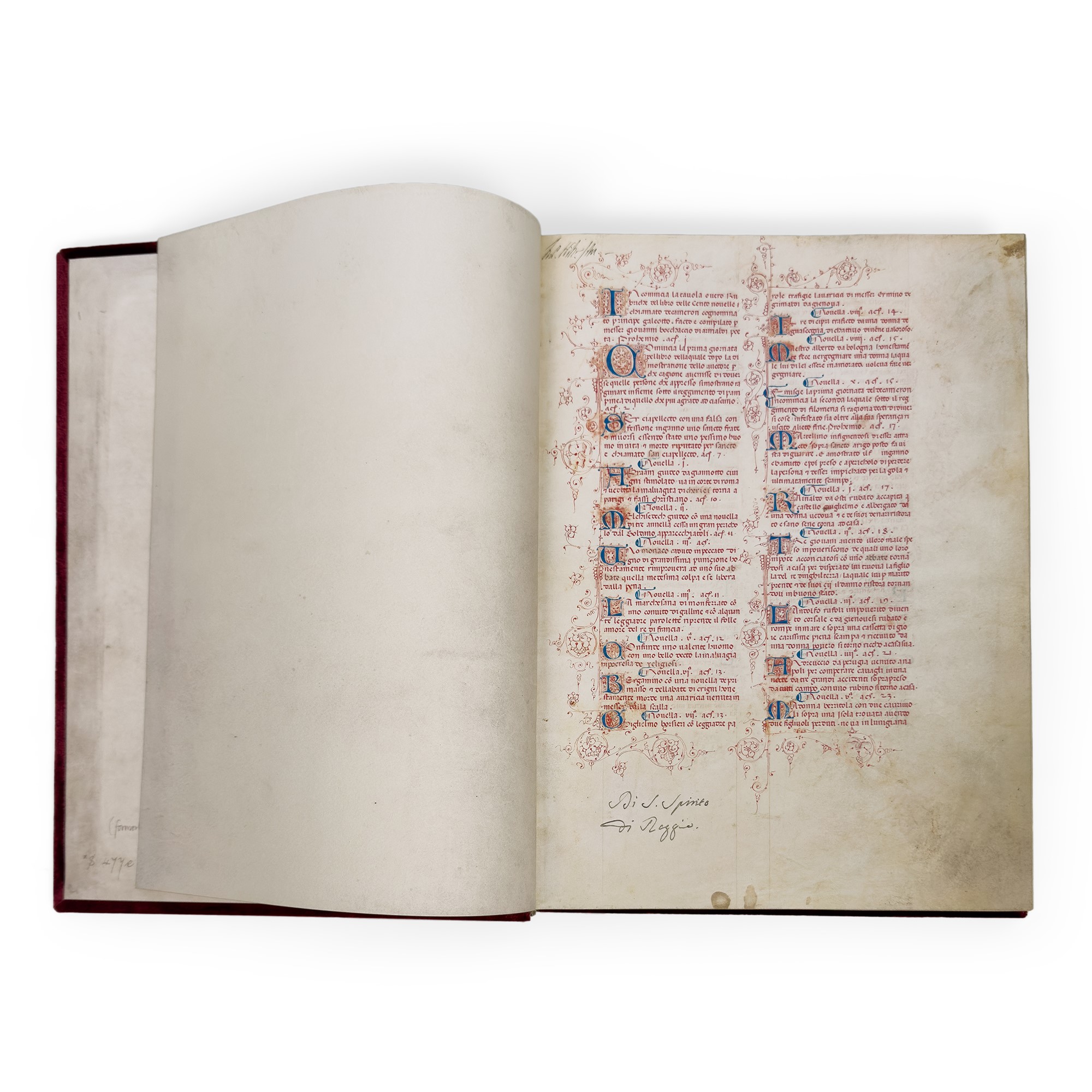 Boccaccio, Il Decamerone, riproduzione del codice miniato di Ferrara (circa 1467)