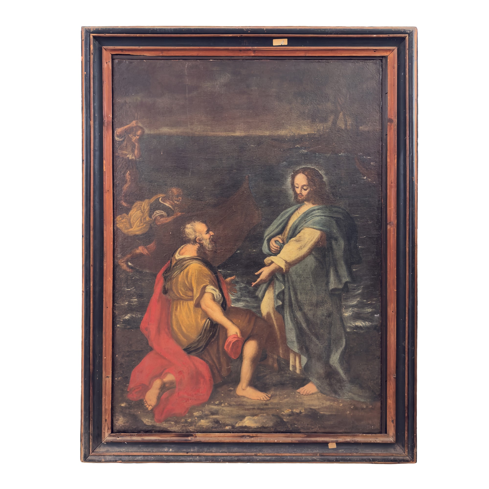 Pittore del XVII secolo, Adorazione dei pastori e La pesca miracolosa, coppia di oli su tela