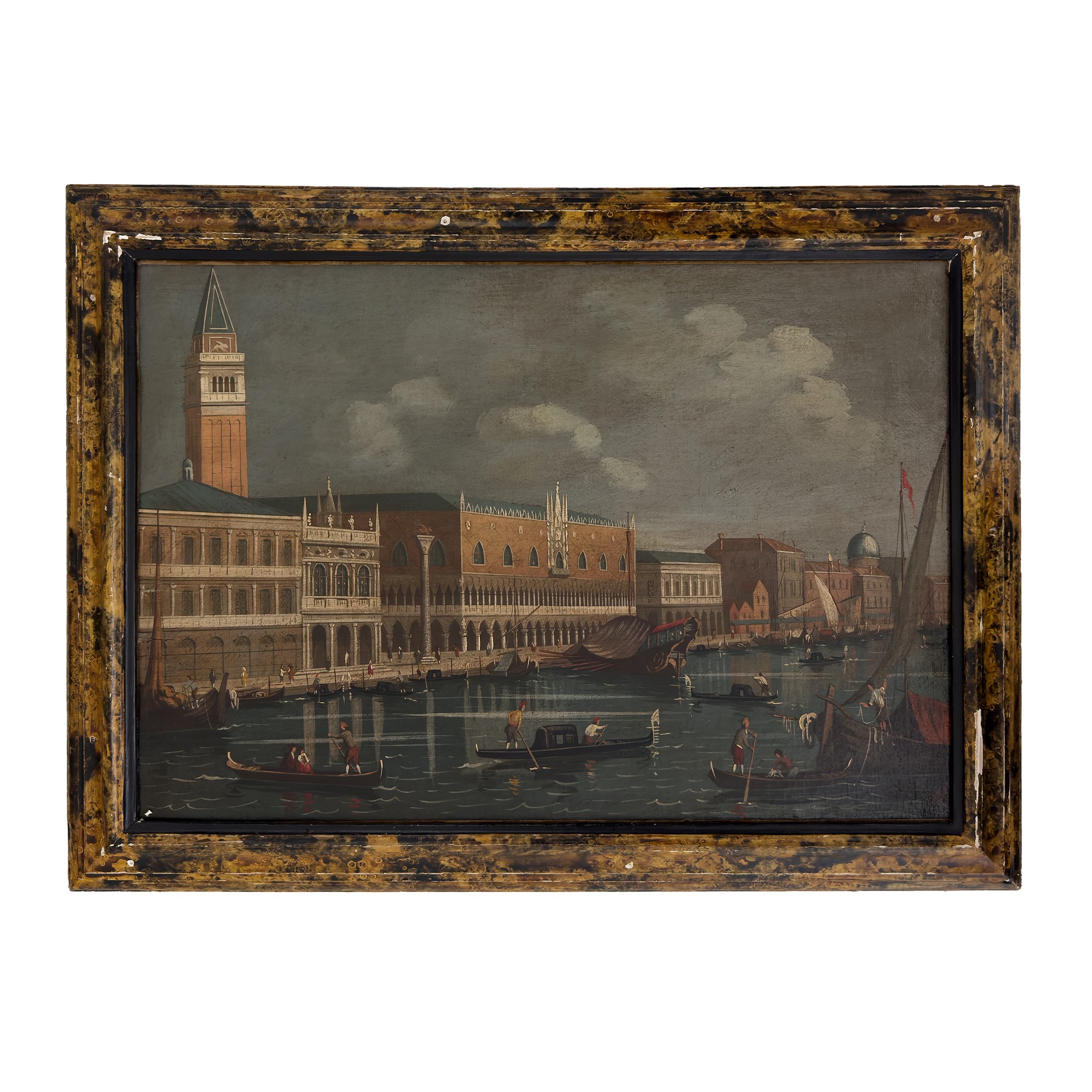 Pittore del XIX secolo, La chiesa della Salute con la Punta della Dogana e Palazzo Ducale dal Can...