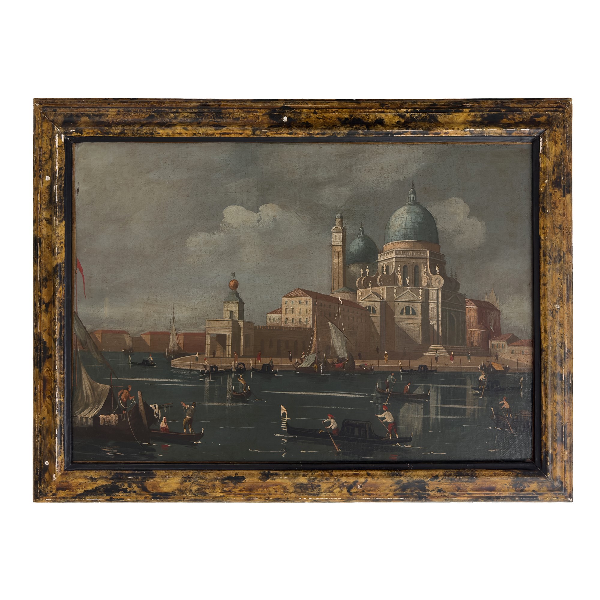 Pittore del XIX secolo, La chiesa della Salute con la Punta della Dogana e Palazzo Ducale dal Can...