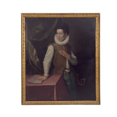 Giovanni Antonio Fasolo, Ritratto di giovane gentiluomo con spada, olio su tela