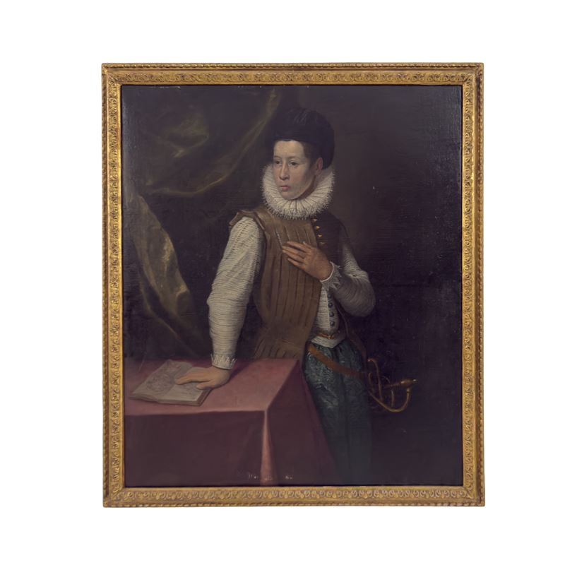 Giovanni Antonio Fasolo, Ritratto di giovane gentiluomo con spada, olio su tela