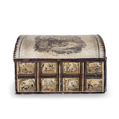 Baule in cartone pressato, Venezia, XIX secolo