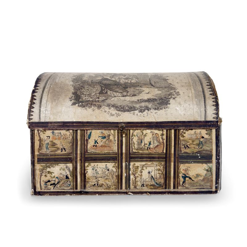 Baule in cartone pressato, Venezia, XIX secolo