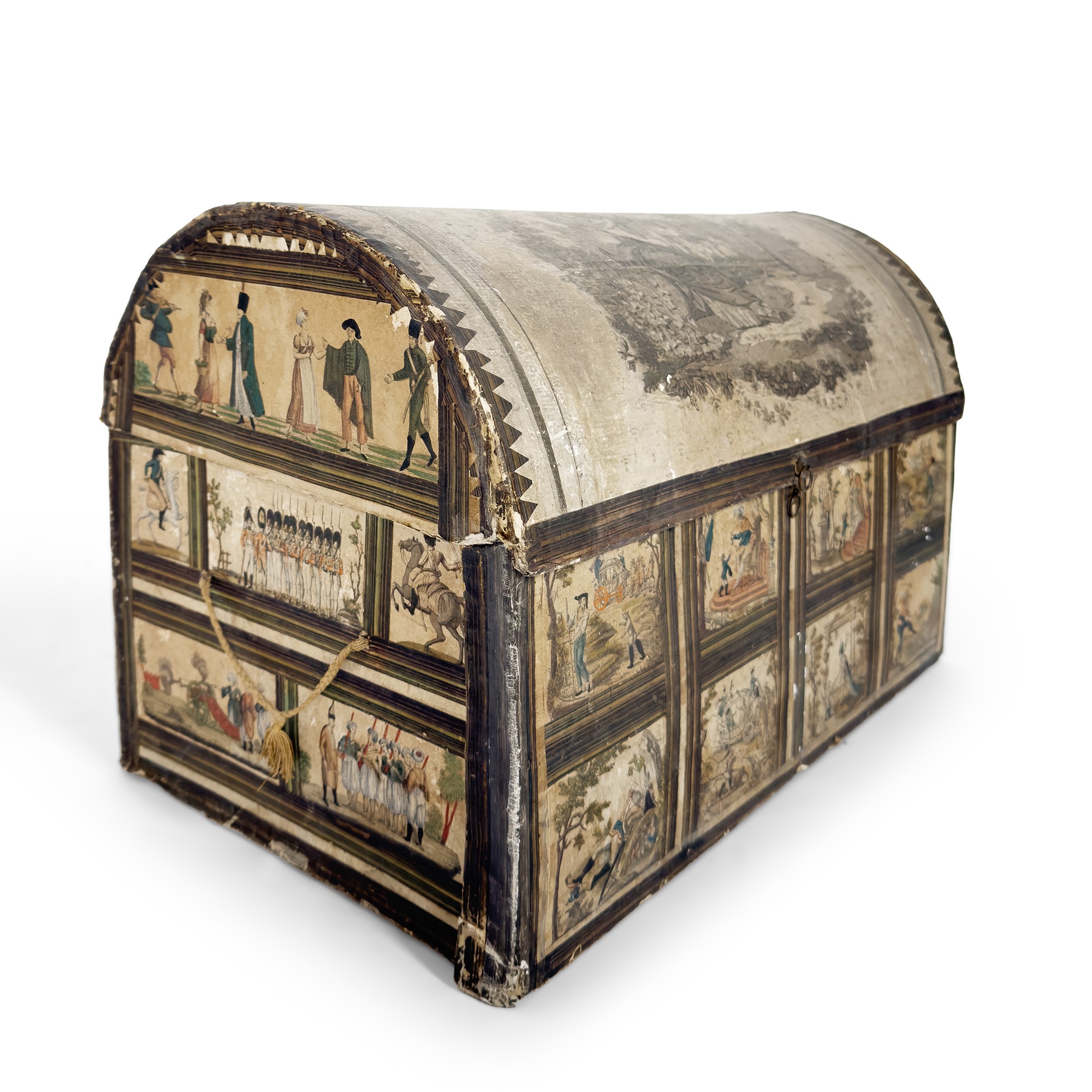 Baule in cartone pressato, Venezia, XIX secolo
