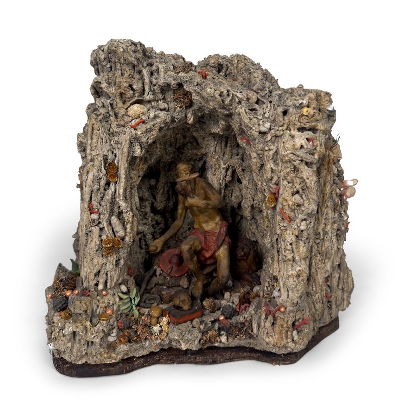 San Girolamo in penitenza, scultura in cera policroma, XVIII/XIX secolo