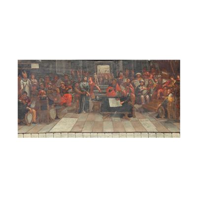 Pittore del XVII secolo, Cristo davanti a Pilato