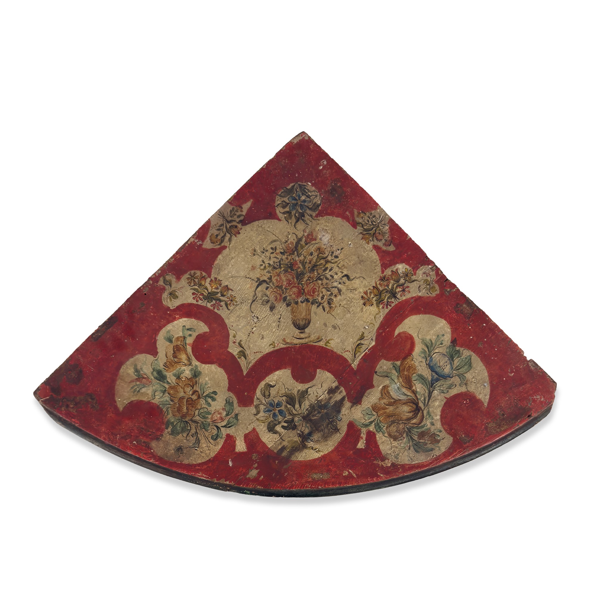 Angoliera in legno laccato rosso, Veneto, XVIII secolo