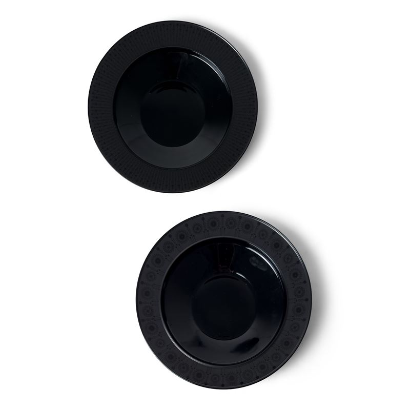 Coppia di centrotavola in porcellana nera, Tapio Wirkkala per Rosenthal