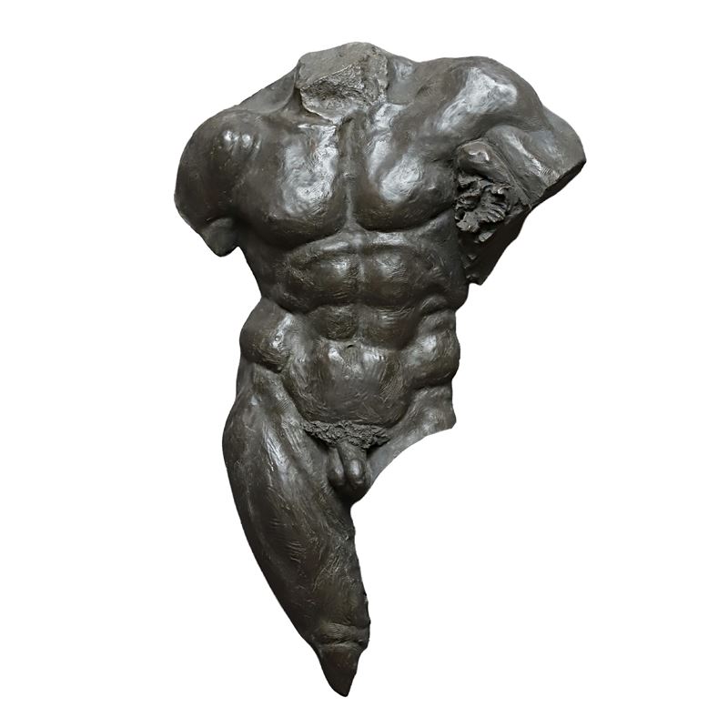 Frammento dell'Ercole Farnese, scultura in bronzo patinato