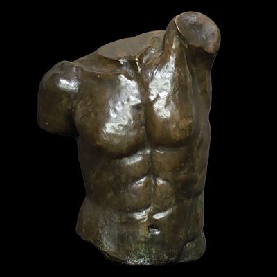 Raffaello Romanelli, Torso di fauno, scultura in bronzo patinato, edizione limitata