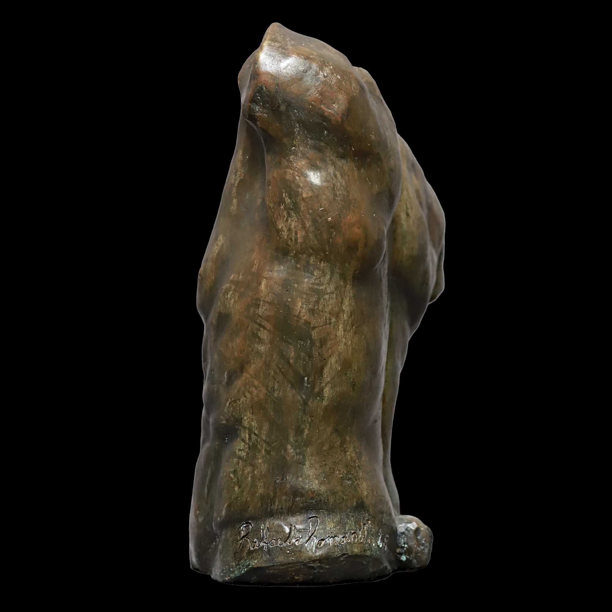Raffaello Romanelli, Torso di fauno, scultura in bronzo patinato, edizione limitata