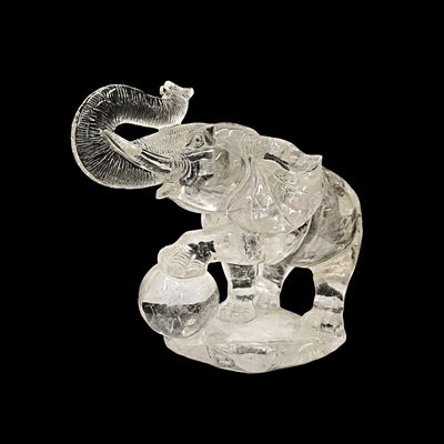 Elefante in cristallo di rocca, scultura